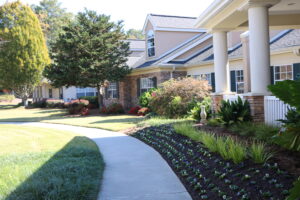 Sidewalk and Garden at Azalea Estates