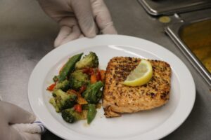 Plate of Fish and Vegetables