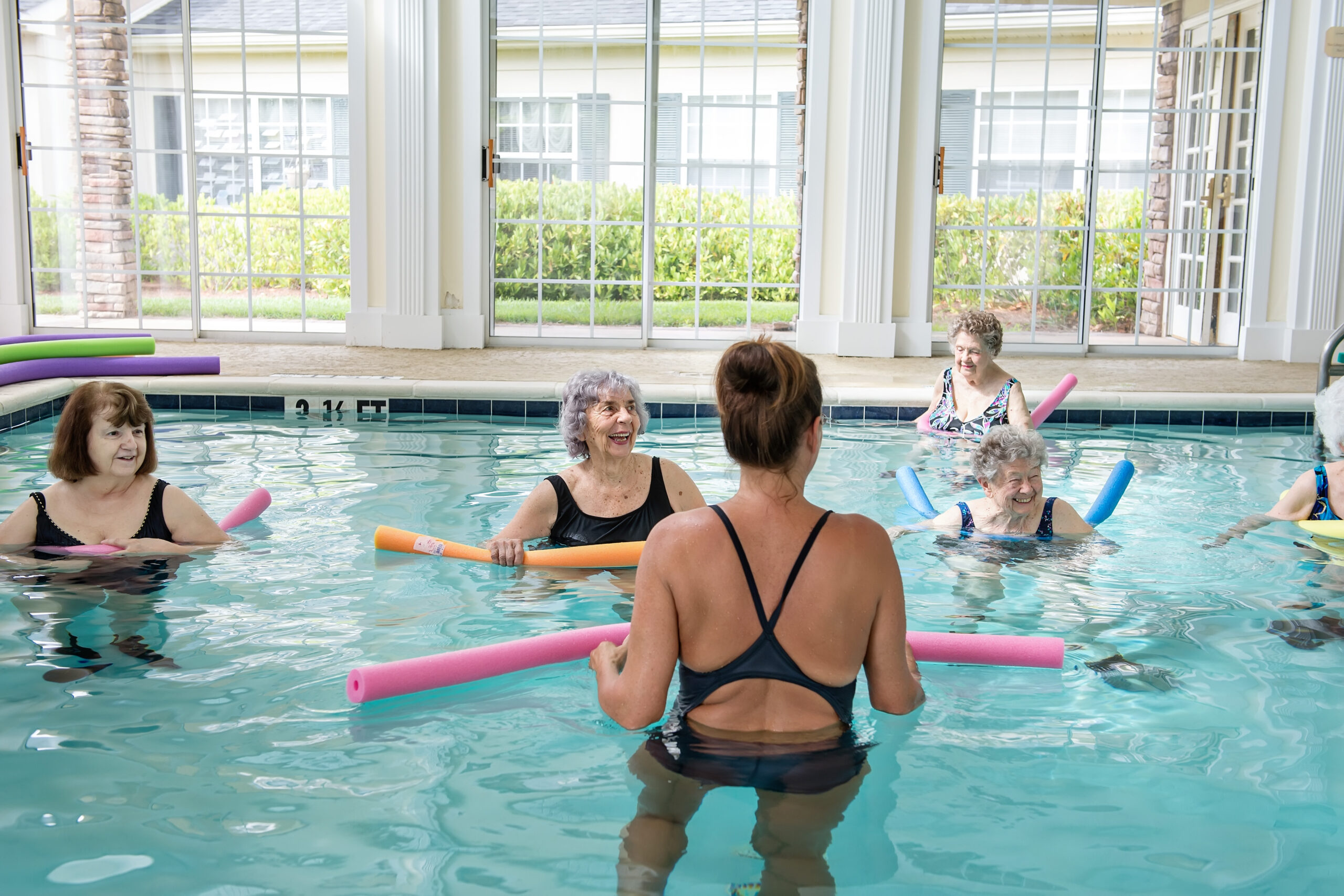 Heated indoor saltwater pool